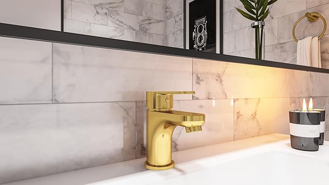 Symmons Identity Single Hole Single Handle Bathroom Faucet with Push Pop Drain in Brushed Bronze (1.0 GPM)