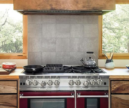 W&S 24-Sheets Peel and Stick Floor Tile, Warm Grey Stick on Backplash for Kitchen,Thicker Waterproof Luxury Flooring, Self Adhesive Faux Stone Wall Tile for Living Room,Bathroom,Bedroom