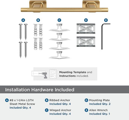 Amerock Bronx Champagne Bronze 9 inch (229mm) Towel Bar, BH26616CZ