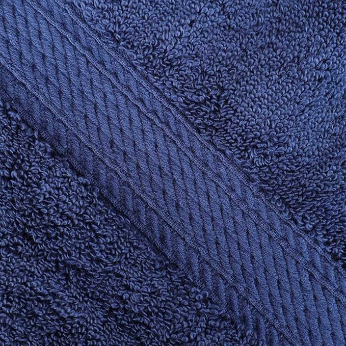 Superior Egyptian Cotton Plush & Absorbent, Face Towel Set of 6, Navy Blue | Quick Dry, Soft Luxury Towel Set, Bath Essentials for Bathroom, Guest Bath, Spa, 2 Piece Face, Madeline Towels