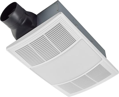 Broan-NuTone BHFLED110 PowerHeat Bathroom Exhaust Fan, Heater, and LED Light Combination, 110 CFM & Available NuTone WVK2A Flexible Wall Ducting Kit for Ventilation Fans, 4-Inch