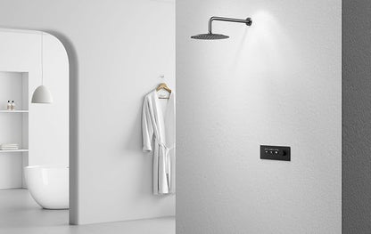VBFF-Shower Head,rain shower head, 8 inch- Round Shower Head, 1.8 GPM Flow Rate, rainfall showerhead,VBFF11 (Matte Black)