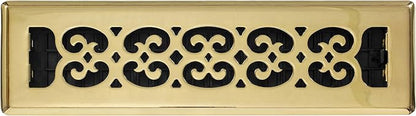 Decor Grates SPH212 Floor Register, 2x12, Polished Brass Finish