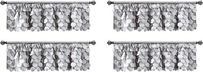Lush Decor, Blush Gigi Valance Textured Window Kitchen Curtain (Pack of 4)