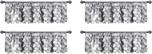 Lush Decor, Blush Gigi Valance Textured Window Kitchen Curtain (Pack of 4)