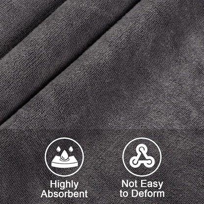 Orighty Bath Towels, Soft Feel Bath Towel, 4 Pack (27'' x 54'') | Highly Absorbent, Quick Drying Microfiber Towels for Body, Sport, Yoga, SPA, Fitness, Bathroom - Dark Grey