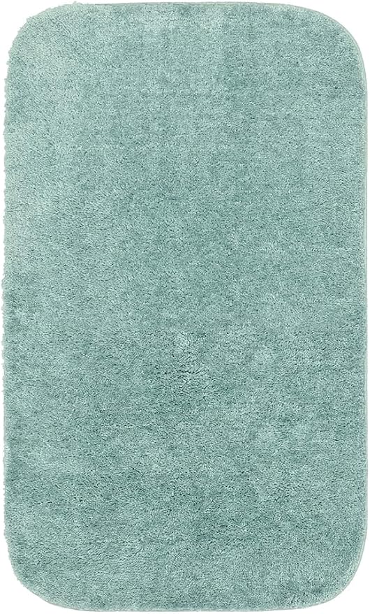 Garland Rug Traditional Nylon Washable Sea Foam 24" X 40" Bath Rug - Soft, Absorbent, And Stylish for Your Bathroom