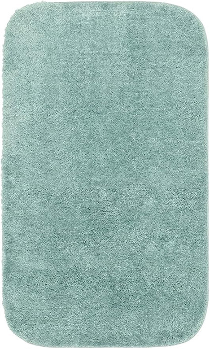 Garland Rug Traditional Nylon Washable Sea Foam 24" X 40" Bath Rug - Soft, Absorbent, And Stylish for Your Bathroom