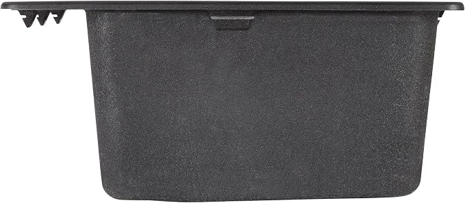 Signature Hardware 447672 Totten 33" Drop In or Undermount 50/50 Double Basin Granite Composite Kitchen Sink | Drop In / Undermount, Granite Composite, Black - White