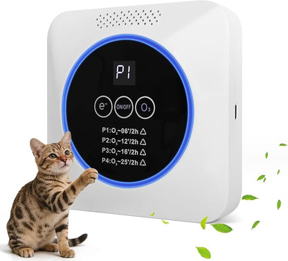 Cat Litter Deodorizer for Litter Box, Ionizer Air Purifier for Pet Odor Eliminator, Helps Reduce Cat Litter Smell & Pet Odors, Quiet Odor Control for Bathroom, Kitchen, Bedroom & Small Spaces(1)