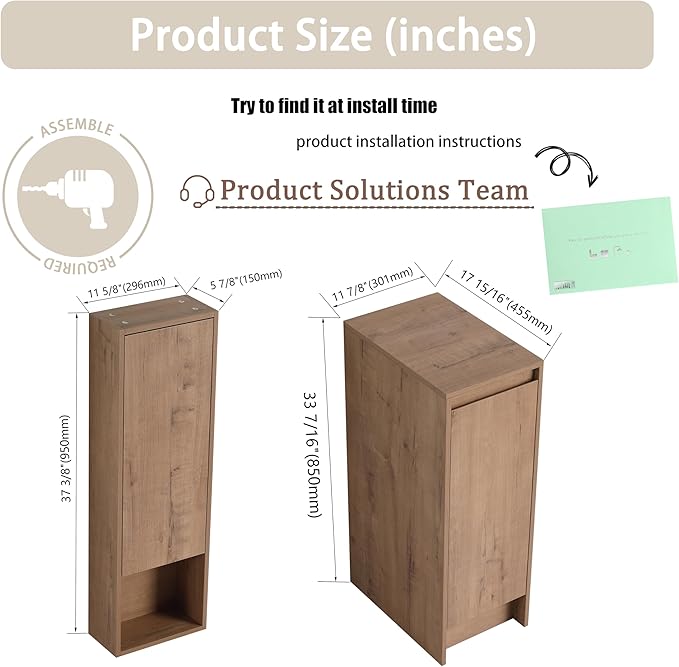 48" Bathroom Vanity Set, 48 Inch Modern Freestanding Vanity with 3 Drawers and 2 Wall-Mounted Side Cabinet, Single Resin Sink Floor Stand Cabinet Set Imitative Oak