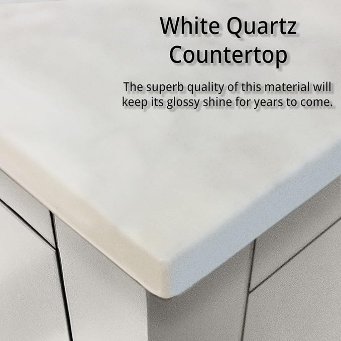 Jacques 84 in. W x 22 in. D White Double Bath Vanity and White Quartz Top