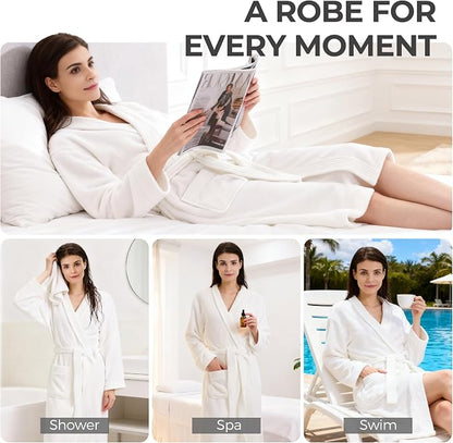 PJGGZ Towel Robe for Women – Soft Absorbent Kimono Bathrobe, Quick-Dry Spa Shower & Hotel Use