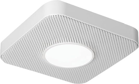 Homewerks 7130-40-BT DC Bathroom Fan with Light and Bluetooth Speaker 90-CFM 1.2 Sones White Easy Install, 4000 Kelvin Cool White Light