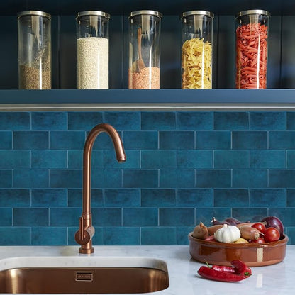 STICKGOO 10-Sheet Subway Tile Peel and Stick Backsplash, Self Adhesive Vinyl Wall Tiles, Stick on Backsplash for Kitchen and Bathroom(Thicker Design)