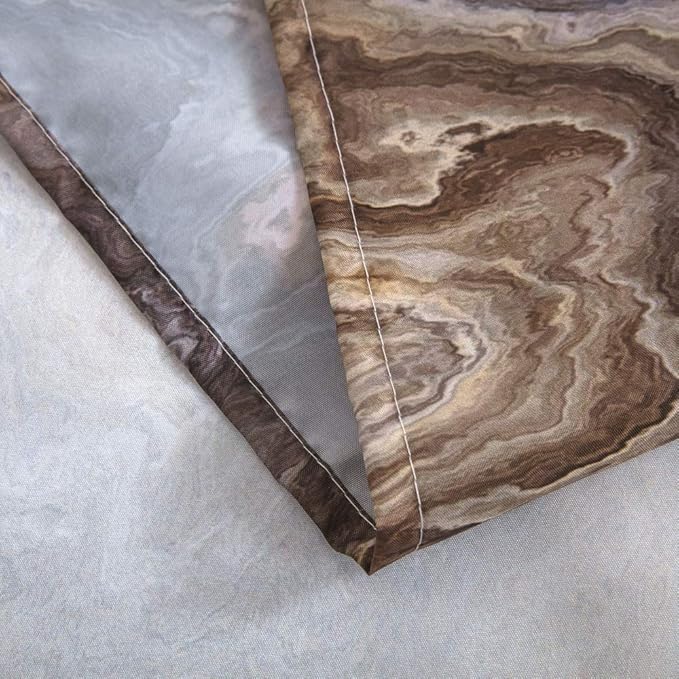 Shower Curtain Marble Texture for Bathroom, Brown Polyester Fabric Waterproof Bathroom Decor,72 x 96 Inch,Extra Long Size