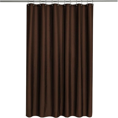 N&Y HOME Fabric Shower Curtain or Liner with Magnets, Brown | Hotel Quality, Washable, Water Repellent, Cloth Shower Curtain with Grommets for Bathroom, Standard Size