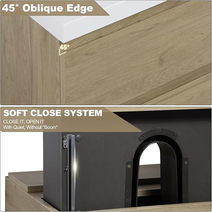 Wall Mounted 24 Inch Bathroom Vanity with Sink, Floating Vanity Bathroom, Single Sink Bathroom Vanity, 2 Drawers, Resin Integrated Sink (Natural Oak)