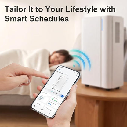 1500 Sq.Ft Dehumidifier for Basement with Drain Hose,24 Pints Dehumidifier for Home,Bedroom,Bathroom Low Noise With Smart Compressor,Intelligent Humidity Control, 24HR Timer