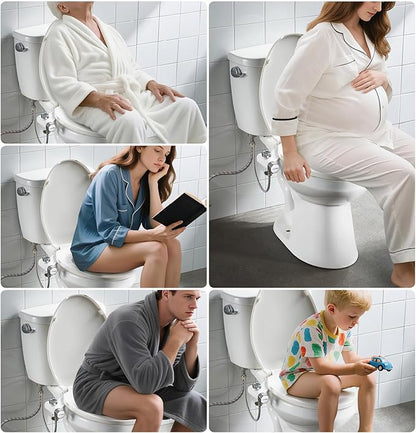 Non-Electric Bidet Attachment for Toilet Seat, Daul Clean Nozzles 3 Modes Adjustable Water Pressure Ultra-Slim Bidet Toilet Seat Attachment with Pressure Controls Feminine/Posterior Wash(TT17N)