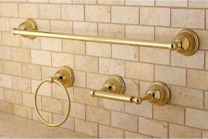 Kingston Brass BAK396148PB Restoration 3-Piece Towel-Bar Bathroom Hardware Set, Polished Brass