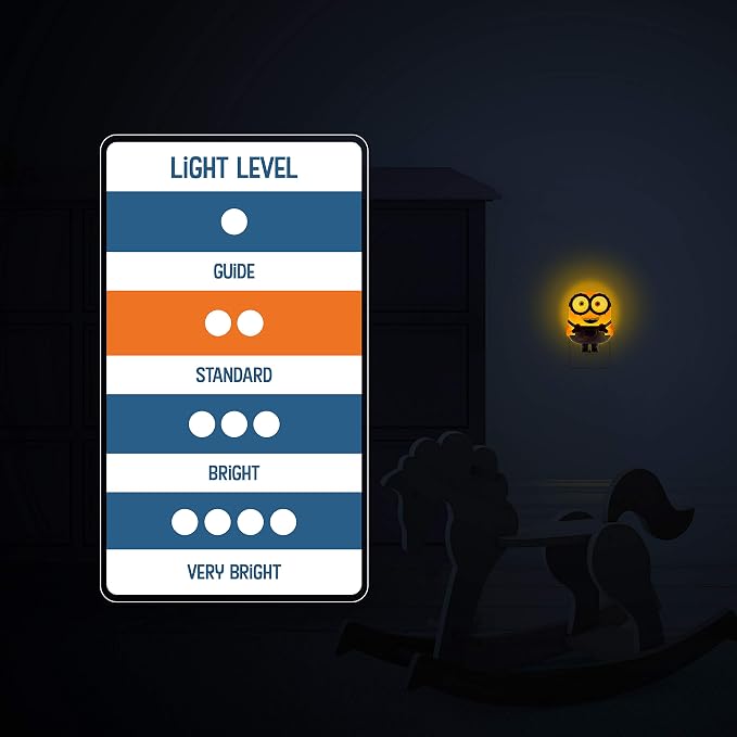Minions Plug in Night Light with Dusk to Dawn Sensor | Night Light for Kids Room, Bedroom, and Playroom, UL Certified, Energy Efficient