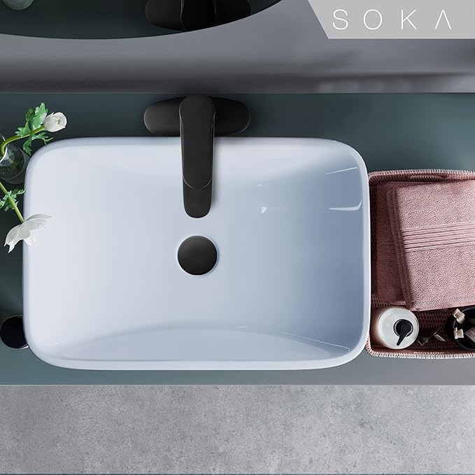 Brass Bathroom Faucet Matte Black with Pop-up Sink Drain Stopper & Deck Plate - 1 or 3 Hole Single Handle RV Faucet