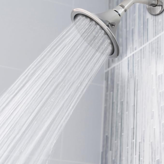 Niagara Conservation 1.5 GPM Sava Fixed-Mount Wide Spray Showerhead with 360 Degree Ball Joint Swivel, Adjustable Angle, Chrome Finish