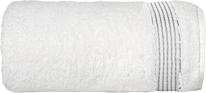 Elegant Comfort Premium Super Soft Highly Absorbent 1 Piece Oversized Bath Sheets - 40" x 80" inch, Luxurious Hotel Spa Quality 100% Turkish Cotton Extra Large Bath Towels for Adults, White/Gray