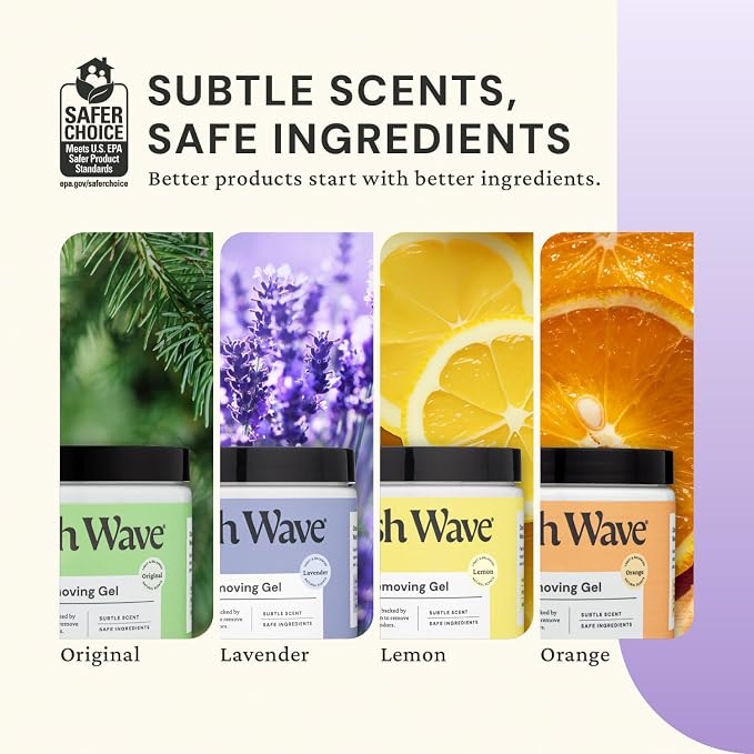 Fresh Wave Lavender Odor Eliminator Gel 15 oz - Air Freshener for Home | Lasts 30-60 days. Plant-based odor absorber. No perfumes or harsh chemicals. Bathroom & closet deoderizer. Refills available.