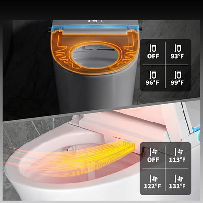 Smart Toilet with Bidet Built in by Onirap, Bidet Toilet with & Heated Seat, Tank Built in, Auto Flush and Close, Warm Water, Night Light and ADA Comfort Height for Bathroom,V12E