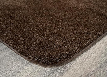 Garland Rug Traditional Nylon Washable Chocolate 3 Bath Rugs (17" X 24", 21" X 34", 21" X 34") - Soft, Absorbent, and Stylish for Your Bathroom