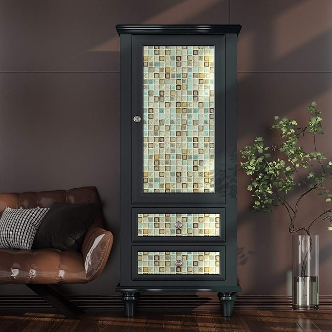 Livelynine Waterproof Wallpaper Peel and Stick Contact Paper Sage Green 15.8x394 Mosaic Tile Bathroom Wallpaper Stick on Vinyl Wrap Self Adhesive Wall Paper Roll for Kitchen Backsplash Shower