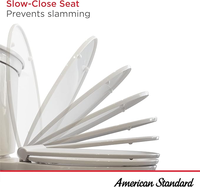 American Standard 5024B65G.020 Transitional Slow-Close & Easy Lift-Off Round Front Toilet Seat, White