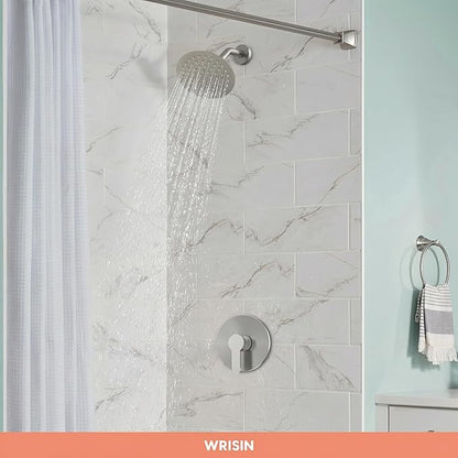 Shower Faucet Set Brushed Nickel, Shower Valve Kit with 6 Inch Showerhead