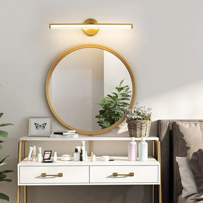 KAISITE Bathroom Light Fixture Over Mirror - Gold Vanity Light Fixture 15W 5CCT Angle Adjustable 22 Inch LED Dimmable Modern Vanity Light Bar for Bedroom Living Room Bathroom