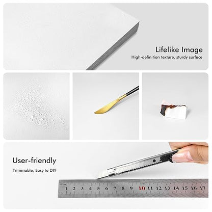 30-Pack 12"x12" Peel and Stick Floor Tiles Waterproof Self Adhesive Vinyl DIY Flooring for Bedroom, Bathroom, Kitchen, RV, Cover 30 Sq. Ft, Matte White