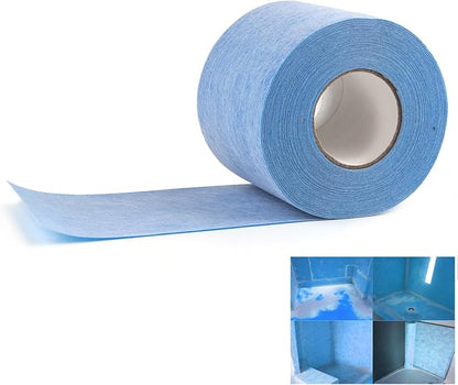 Shower Waterproofing Membrane Roll, 5 in x 100 Ft, 42 Sq Ft | Blue HDPE roll for shower membrane seams, corners and wall-to-floor joints; bonds with thin-set mortar for a secure install