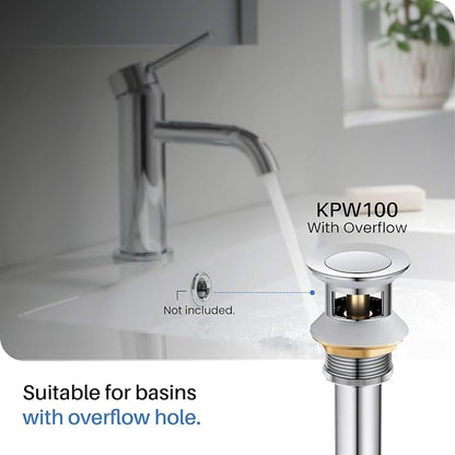 8-Inch Widespread Bathroom Sink Faucet with Drain Assembly, Solid Brass 2-Handle 3-Hole Vanity Faucet, Chrome Finish, Corrosion Resistant Bathroom Faucet