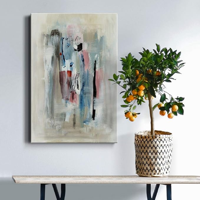 Renditions Gallery Canvas Wall Art Modern Paintings & Prints Colorful Paint Splash Canvas Abstract Wall Hanging Decorations Artwork for Bedroom Living Room Office Kitchen - 8"x12" LT02