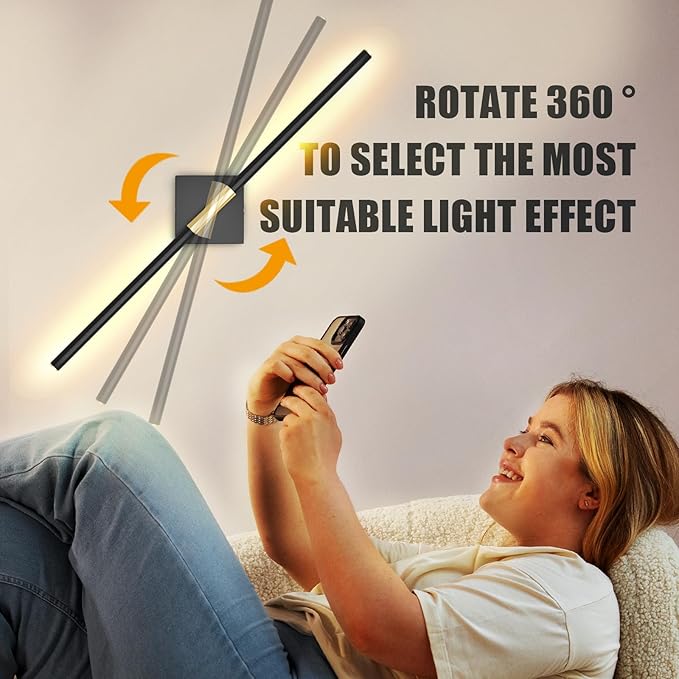 Battery Operated Wall Sconces Set of 2 Rechargeable LED Wall Lights, Dimmable 3000K-6500K, Battery Sconces Wall Decor for Bedroom Living Room Hallway