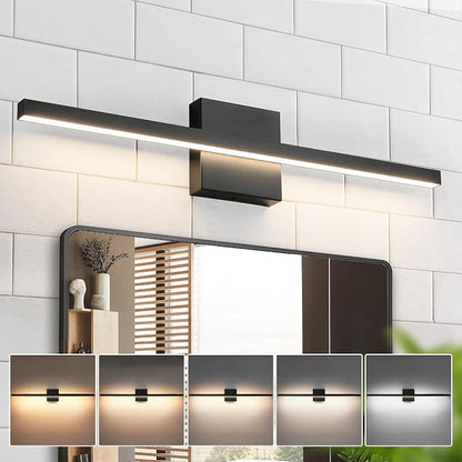 Epinl Black Bathroom Vanty Light for Bathroom 24 inch 14W Dimmable 5CCT Bathroom Lighting Fixtures Over Mirror, Modern Black LED Vanity Light Bar