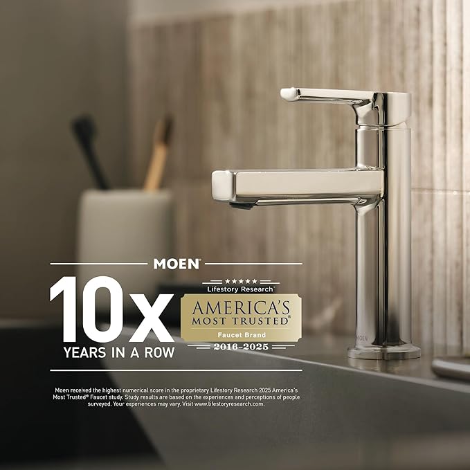 Moen Eva Chrome Transitional Two-Handle High-Arc Widespread Bathroom Faucet with Drain Assembly, Valve Required, T6420