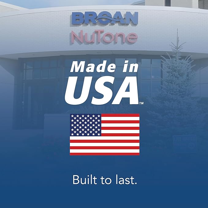 Broan-NuTone Bathroom Exhaust Fan with LED Light and Roomside Installation, Energy Star Certified, 110 CFM, Very Quiet 1.0 Sones White, AE110L