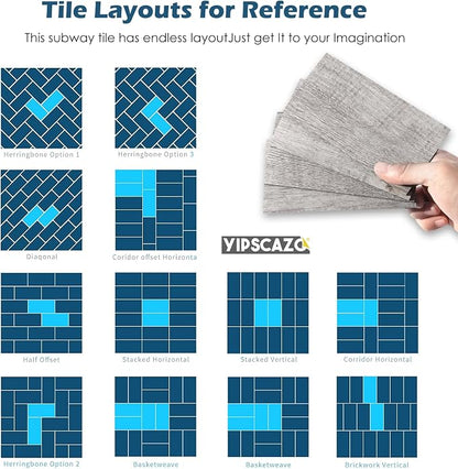 Yipscazo 2026 New Upgrade Peel and Stick backsplash 3 x 6 Inches, Backsplash Tile Peel and Stick Tile for Kitchen, Bathroom, Laundry Room, Fireplace(Brown Wood Rustic, 160 Pieces)