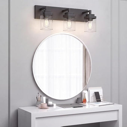 Bathroom Vanity Light, 3 Lights Morden Bathroom Lighting Fixtures Over Mirror, Black Bathroom Light Fixtures for Bathroom