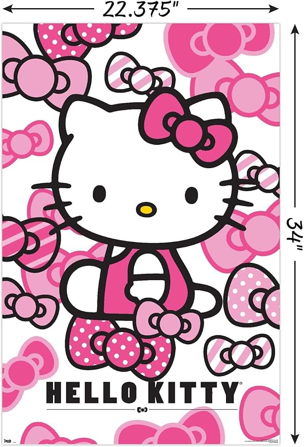 Trends International Hello Kitty Bows Wall Poster 22.375" X 34"