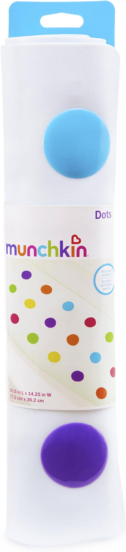 Munchkin® Dots™ Bath Mat for Kids, Multicolored, 30.5x14.25 Inch