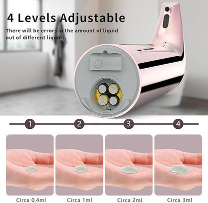 Automatic Liquid Soap Dispenser, 4-Level,13.5oz Touchless | Plastic,400ml Electric Battery Operated Hand & Dish Countertop Soap Dispensers with Sensor for Bathroom,Kitchen Sink