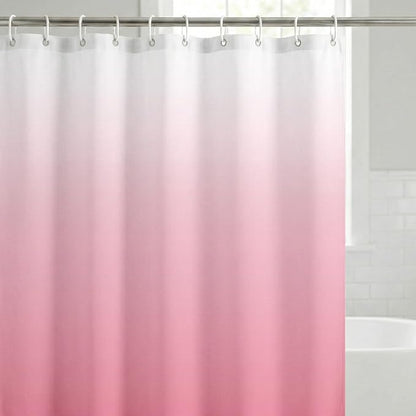 Americanflat 71x74 Pink Ombre Shower Curtain - Water-Resistant Long Shower Curtain with Durable Metal Grommets and 12 Hooks - 100% Polyester